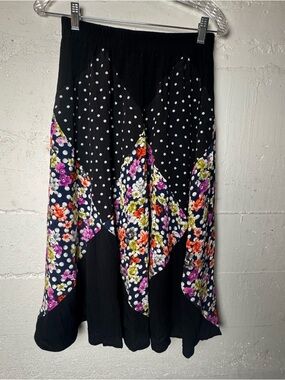 Maeve Skirt Midi Anthropologie Diamond Patchwork Floral Prairie Cottage Small S